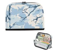 siphylline Astuccio portapenne di grande capacità con scomparto organizer per uomo scuola media Jon Klassen stile mimetico design blu cielo