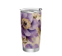 siphylline Beauty Spring Flowers Cannuccia in acciaio inossidabile, bottiglia d'acqua isolata sottovuoto coperchio tazza da caffè isolata per acqua, tè freddo o caffè riutilizzabile bicchiere isolato