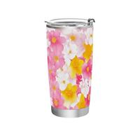 siphylline Beauty Spring Flowers Peach Blossom Tazza in acciaio inox 20 once Resistente alle perdite Flip tazza da caffè 20 once per caffè Bicchiere estetico con coperchio 20 oz