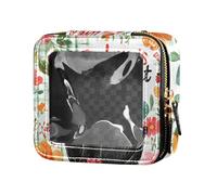 siphylline Black Cats Love Is Sweet, trousse da viaggio trasparente per cosmetici, trousse da viaggio per smalti, Gatti neri, L'amore è dolce, 1 size