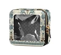 siphylline Bohemia Tribe Floral Pattern Impermeabile Trasparente Makeup Bag Impermeabile Viaggio Toiletry Bag Borse Cosmetici per Volare, Motivo floreale tribù Bohemia, 1 size