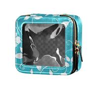 siphylline Borsa cosmetica impermeabile delle borse di toilette della borsa di trucco della radura dei fiori con la chiusura lampo per il, Fiori., 1 size