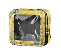 siphylline Borsa da toilette in pelle trasparente con narcisi e fiori per volare, Fiori Narciso, 1 size
