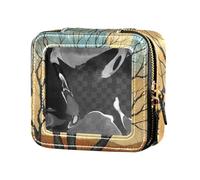 siphylline Borsa da trucco trasparente con illustrazione di alberi nudi per borsa da viaggio borsa da toilette borse cosmetiche per volare, alberi nudi, illustrazione, arte, 1 size