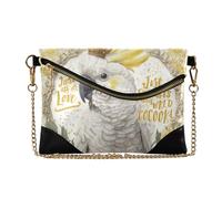 siphylline Borse da polso da donna in PU pochette con cerniera pieghevole borse a tracolla per matrimonio solo una ragazza che ama il cacatua