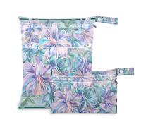 siphylline borse impermeabili impermeabili impermeabili 2 confezioni borsa bagnata per costume da bagno con manici per il bagno, yoga Boho Style Flower Mystery Viola