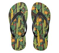 siphylline Cactus estate deserto gomma flip flop per le donne comodo mens flip per l'estate, Deserto estivo dei cactus, XX-Large