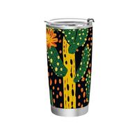 siphylline Cactus Summer Desert Tazze in acciaio inossidabile per caldo e freddo Coperchio a prova di perdite tazza da viaggio 20 once per viaggio semplice 20 once bicchiere isolato