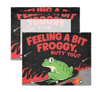 siphylline Cartelle trasparenti tascabili per raccoglitori a 3 anelli, confezione da 2 pezzi, per studenti, ufficio, rana