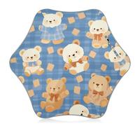 siphylline Cartoon Bears - Ombrello a quadri per bambini e bambini, protezione da pioggia, sole e vento, con striscia riflettente, piccolo, per zaino, con chiusura a prova di pizzico e impugnatura