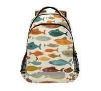 siphylline Cartoon Colorful Pesci Arte zaino impermeabile bambini con grandi bookbags per la gioventù mochila para ni?a