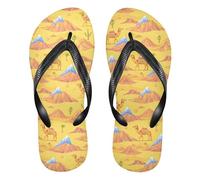 siphylline Ciabatte da uomo in gomma giallo deserto cammello infradito da uomo di supporto per nuoto all'aperto, escursionismo, viaggi, Cammello giallo del deserto, X-Large