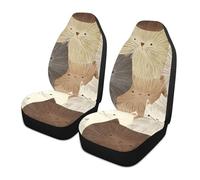 siphylline Colore chiaro Lines Gatti Carino Decorativo Coprisedili per Auto per Accessori Auto Copertura del sedile Impermeabile funda para carro asientos Set di 2