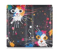 siphylline Colorful Cat Graffiti Art Leather Auto Registrazione Assicurazione & ID Card Holder Accessori Camion per Carte, Documento Essenziale Licenza di Guida, Arte colorata dei graffiti di gatto, 1