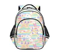 siphylline Cool Zaini per Ragazze Ragazzi Studenti Scuola Ragazzi Casual Day pack Castle Princess Cartoon, Castello, cartone animato principessa, M
