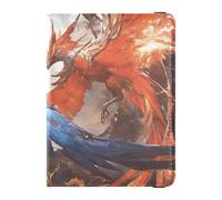 siphylline Custodia porta passaporto in pelle rossa e blu Ice and Fire Phoenix custodia per passaporto portafoglio carino passaporto libro ultra sottile