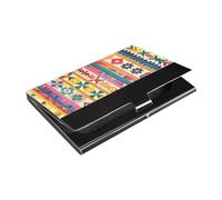 siphylline Custodia ultra sottile per biglietti da visita con forme geometriche tradizionali con custodia in pelle e acciaio inossidabile per donne o uomini