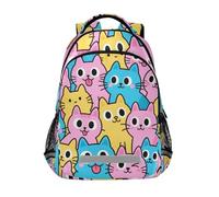 siphylline Cute Cartoon Cat Happy bambini zaino ragazze con grandi librerie per bambini mochilas para ni?a