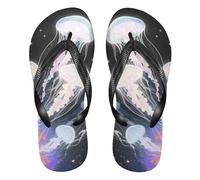 siphylline Dreamy Colorful Seafishes Rubber Women Flip Flops Essential Ladies Flip per matrimonio, Pesci di mare colorati da sogno, Large