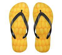 siphylline flip flop delle donne morbide degli uomini di gomma della struttura del mais giallo per lo yoga, Texture di mais giallo, X-Small