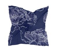 siphylline Garofano Navy Blue sciarpa di seta foulard sciarpa di seta carino sciarpa testa per le donne per collo chal para mujer, Garofano Blu Navy, Taglia unica