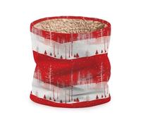 siphylline Ghette invernali con alberi di pino rosso Merry Christmas per il freddo sport all'aria aperta in pile sciarpa termica spessa calda foderata in pile per uomini e donne