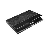 siphylline Gothic Darkness Black Web Hearts Slim porta carte per biglietti da visita con organizer in pelle e acciaio inossidabile per donne o uomini