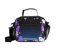 siphylline Happy Halloween Dreamy Lunch Boxes Grande Capacità Borse Isolate con Tracolla Teenager College