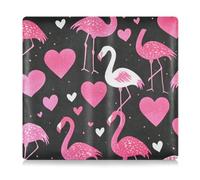 siphylline Happy Valentine's Day Flamingo Blush Pu Leather Car Registration and Insurance Holder Prefetto Auto Glove Box Organizer Portafoglio per Autista Proprietari di Auto Rimorchio Moto Barca