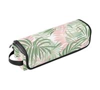 siphylline Hot Hair Tools Borsa da viaggio con cuscinetto resistente al calore, grande custodia da viaggio per strumenti caldi, ferro arricciacapelli, volumizzante, styler, foglie di palma verde e