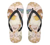 siphylline Il cielo stellato il gatto nero gomma delle donne infradito impermeabili delle donne flip per le vacanze, Il cielo stellato il gatto nero, Large