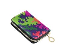 siphylline Kale Roulette Style pelle donna portafoglio carta di credito Con 2 slot per contanti RFID Blocco titolare della carta per le donne con cerniera