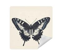 siphylline L'autoadesivo magico del panno dei supporti di trucco di viaggio compone l'involucro dell'organizzatore 13,8 X 13,8 per l'organizzazione, farfalla arte nero, 13.8x13.8in