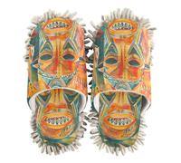 siphylline Microfibra Mop Scarpe Slipper Casa Pavimento Dust Cleaner, Messico Cinco De Mayo Maschere Carnevali, Medium