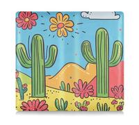 siphylline Mountain Cacti motivi artistici tradizionali in pelle per auto e tessera assicurativa per auto, accessori per camion, per carta d'identità, patente di guida, chiavi di contatto, Cactus di