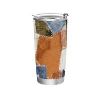 siphylline Multi Colore Patch Modello Panno In Acciaio Inox Bicchieri A Prova di Perdita Coperchio Tazza da caffè si adatta in auto per il bicchiere di vibrazione del caffè 20oz