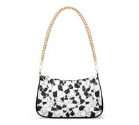 siphylline Nero Grigio Motivo Geometrico Alla Moda Catena Spalla Tracolla Marsupio per le Donne Borse per le Donne per Adulto, Motivo geometrico nero e grigio, 1 size