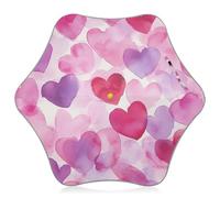 siphylline Ombrello per bambini a forma di cuore, con striscia riflettente, per bambini, con striscia riflettente, con manico facile da impugnare, per ragazze, ragazzi, bambini