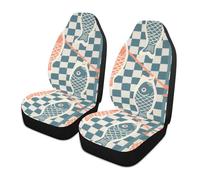 siphylline Pesci Giapponesi Blu Decorativo Coprisedile per Donne Accessori seggiolino auto Protector funda para asiento de carro Set di 2