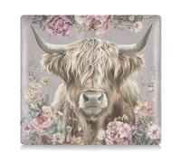 siphylline Portadocumenti in pelle di mucca scozzese con motivo floreale bohémien e pesca, per documenti di registrazione e assicurazione, per patente di guida, carte e documenti essenziali, Boho