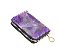 siphylline Portafoglio olografico della cassa della carta del cuoio del modello della lavanda del modello di lucentezza con la borsa di Cion RFID Blocco libro di carte di credito con