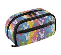 siphylline Rainbow Playful Bunny - Organizer per cancelleria resistente agli strappi, grande capacità, per college e alta