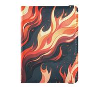 siphylline Red Fire, splendida custodia per passaporto in pelle a combustione, organizer per documenti di viaggio, con scomparto per carte di vaccino, impermeabile