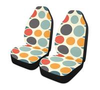 siphylline Retro Colorful Circle Decorative Seat Covers per Auto per le Donne Accessori seggiolino auto Protector funda para carro asientos Set di 2
