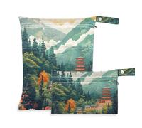 siphylline Sacchetti asciutti a prova di disordine Confezione da 2 elementi essenziali da viaggio per volare con manici per viaggi, balneazione Mountian Beauty Landscape