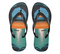 siphylline Sandali da donna morbidi in gomma Green Lake infradito per l'estate, Lago Verde, Medium