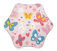siphylline Simpatico motivo con farfalle colorate Ombrello per bambini per la pioggia con striscia riflettente per bambini scuola e viaggi con chiusura a prova di pizzico e maniglia a gancio facile da