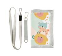 siphylline Soft Color Cartoon Beers Carino trifold uomini portafoglio per donna portafogli unici per gli uomini con cordino, birre carine del fumetto di colore morbido, 1 size