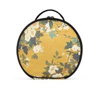 siphylline Ukiyo-e Style FLOWERs Grape Vines Yellow Toiletry Bags Travel Size Accessori Grande Cosmetici Borse da Viaggio per le Donne con divisori regolabili 27,9 cm