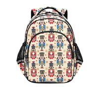 siphylline Zaino per la scuola elementare per bambini Ragazzo/Ragazza Borse da scuola per bambini Casual Zaino a tracolla Schiaccianoci Soldato giocattolo, Soldato giocattolo Schiaccianoci, Small